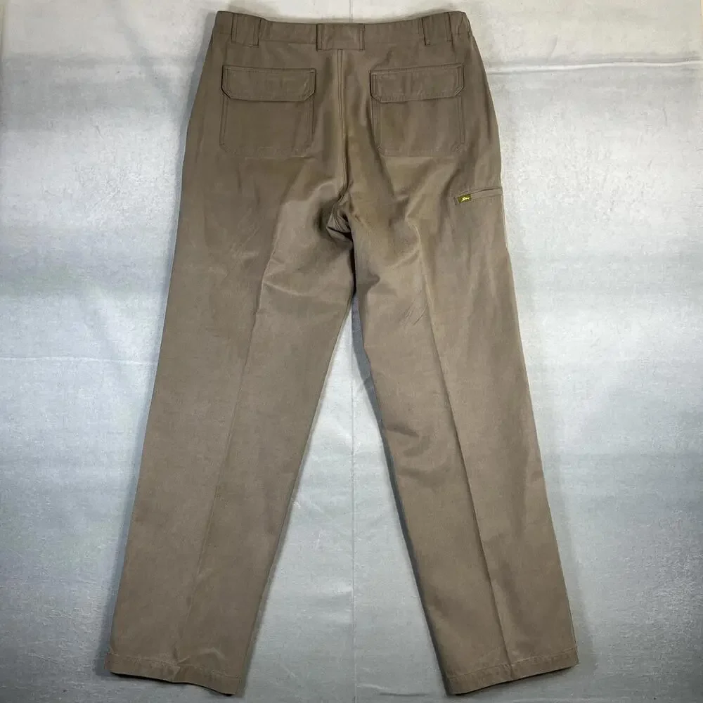 Tommy Bahama Relax Pants Mens 34 Brown Silk Blend Cargo Utility Fishing